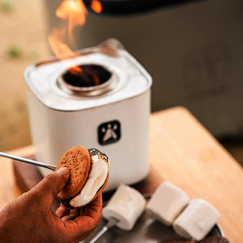 WARMBOND BondStove Mini tabletop fire pit perfect for roasting marshmallows and making s'mores outdoors