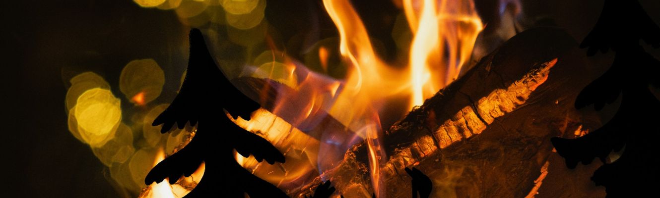 burnning christmas tress