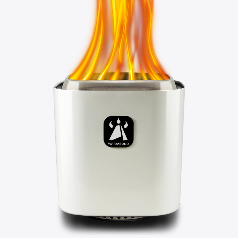 Front view of bondstove mini galaxy white
