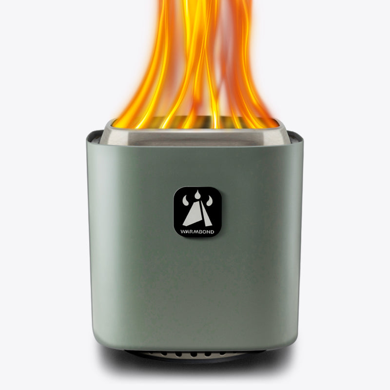 Front view of bondstove mini green